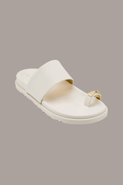 HOOPER FLAT SANDAL - IVORY