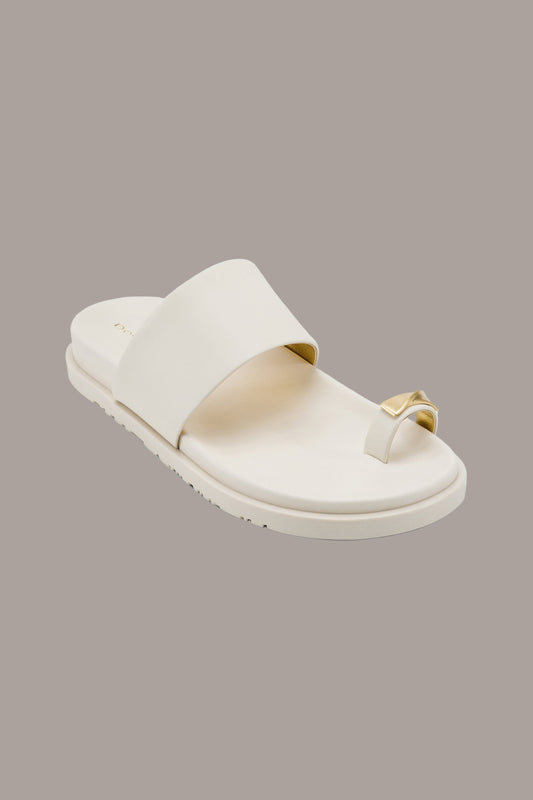 HOOPER FLAT SANDAL - IVORY