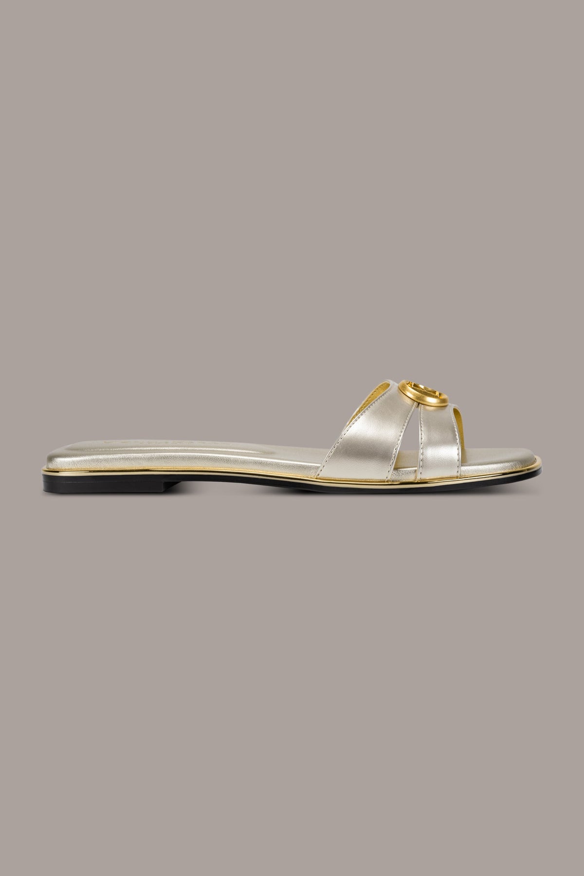 HALO SLIDE SANDAL - White Gold