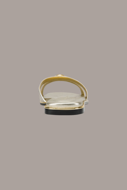 HALO SLIDE SANDAL - White Gold