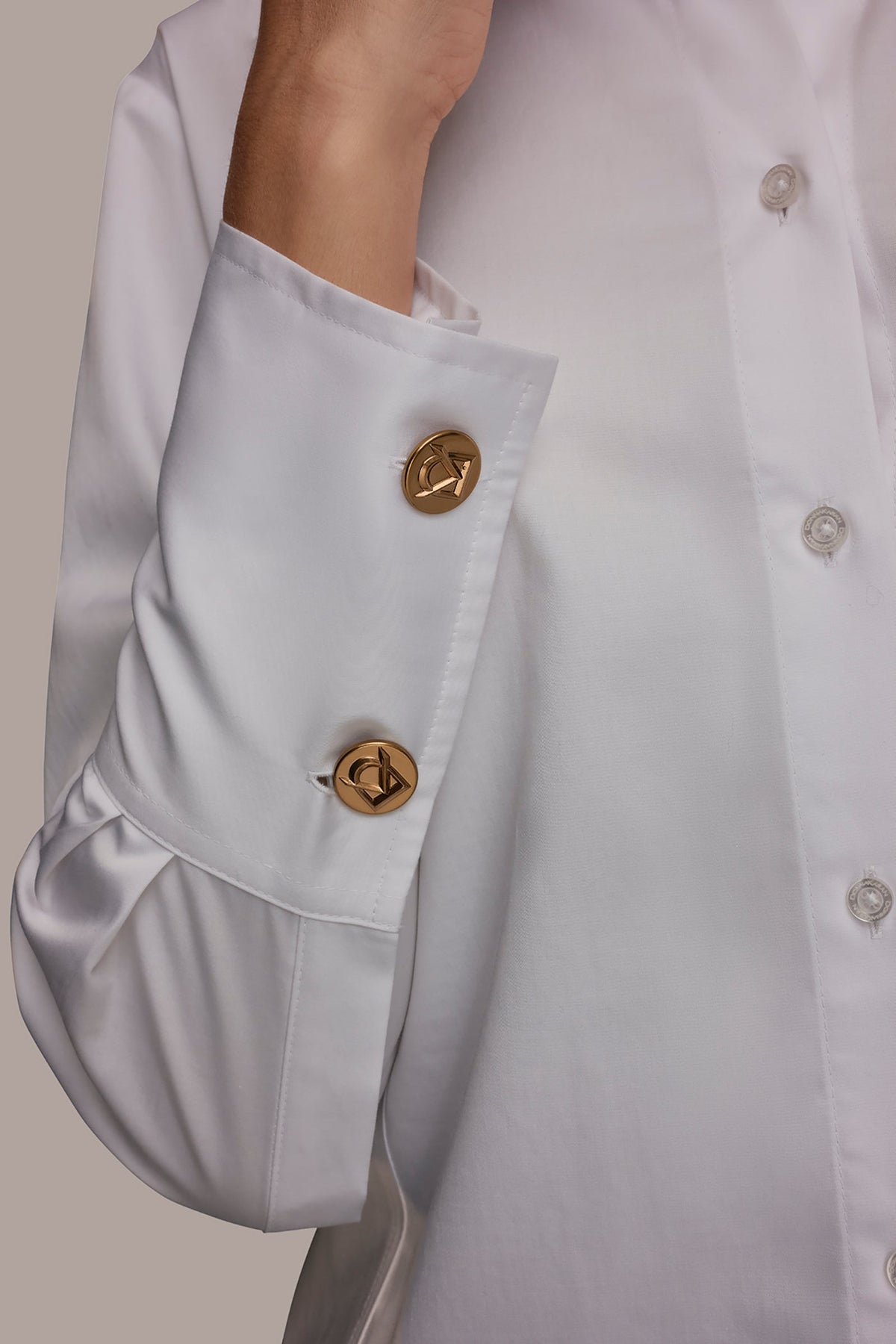CROPPED WOVEN BLOUSE - White