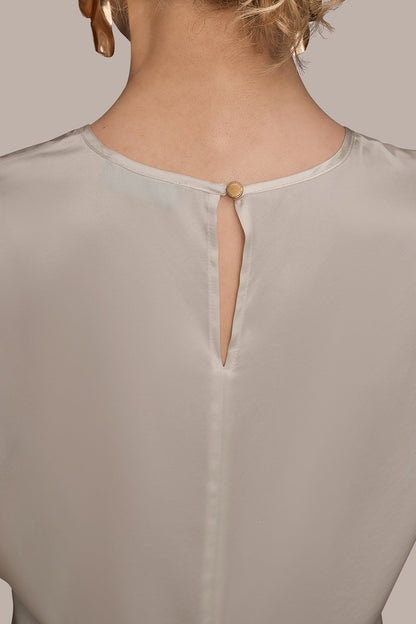 CAP SLEEVE BLOUSE - Cream