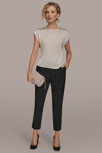 CAP SLEEVE BLOUSE - Cream