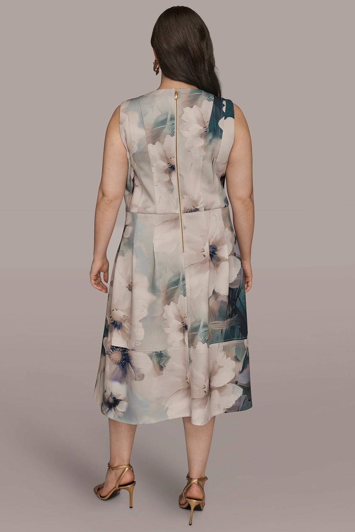 FLORAL SLEEVELESS MIDI DRESS - LAUREL MULTI