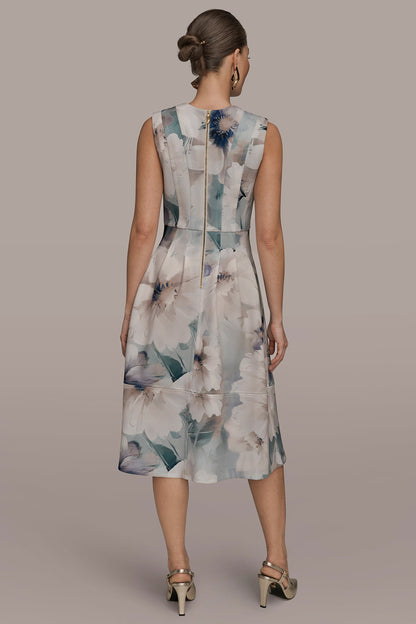 FLORAL SLEEVELESS MIDI DRESS - LAUREL MULTI