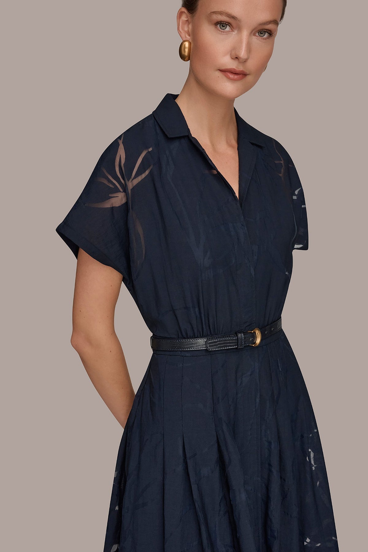 SHORT-SLEEVE SHIRT DRESS - Nightfall