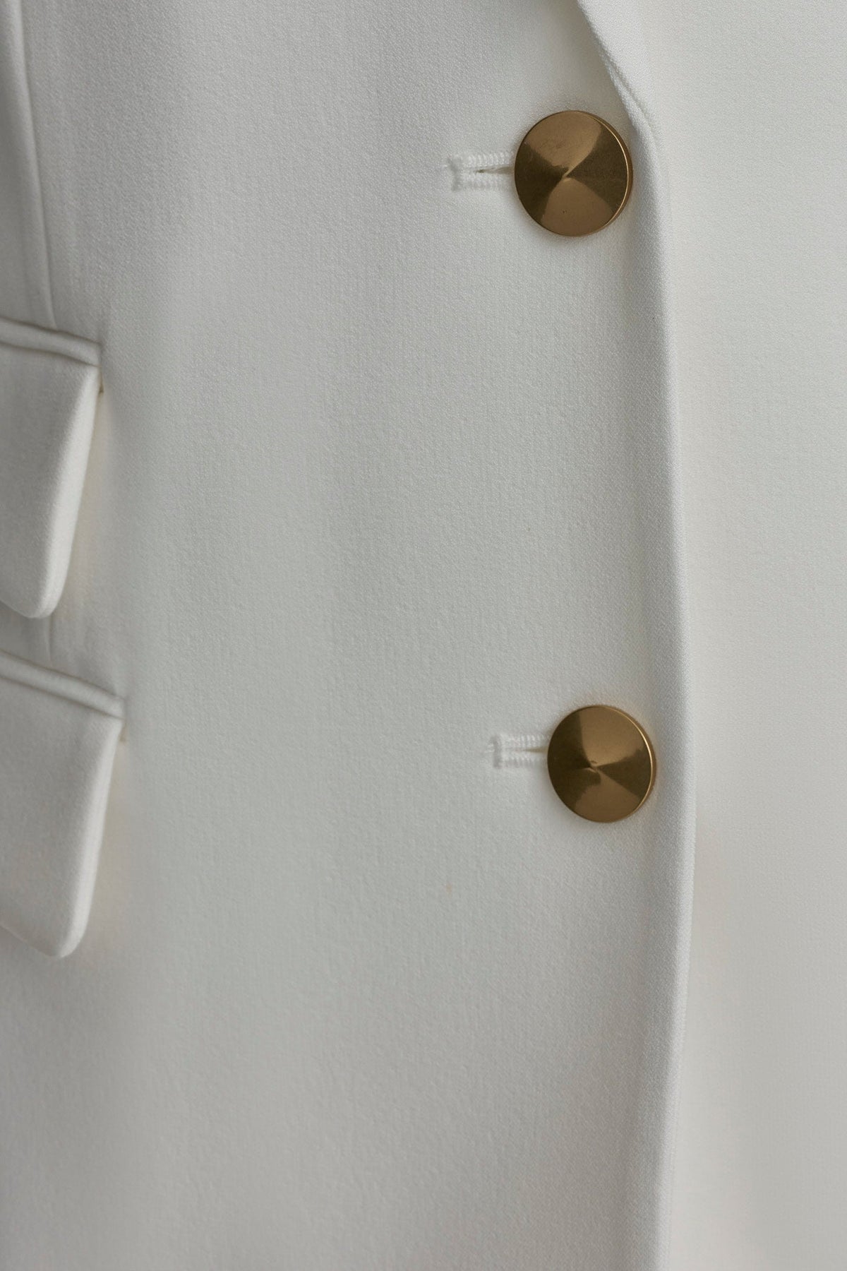 BUTTON VEST WITH POCKET DETAIL - CREAM
