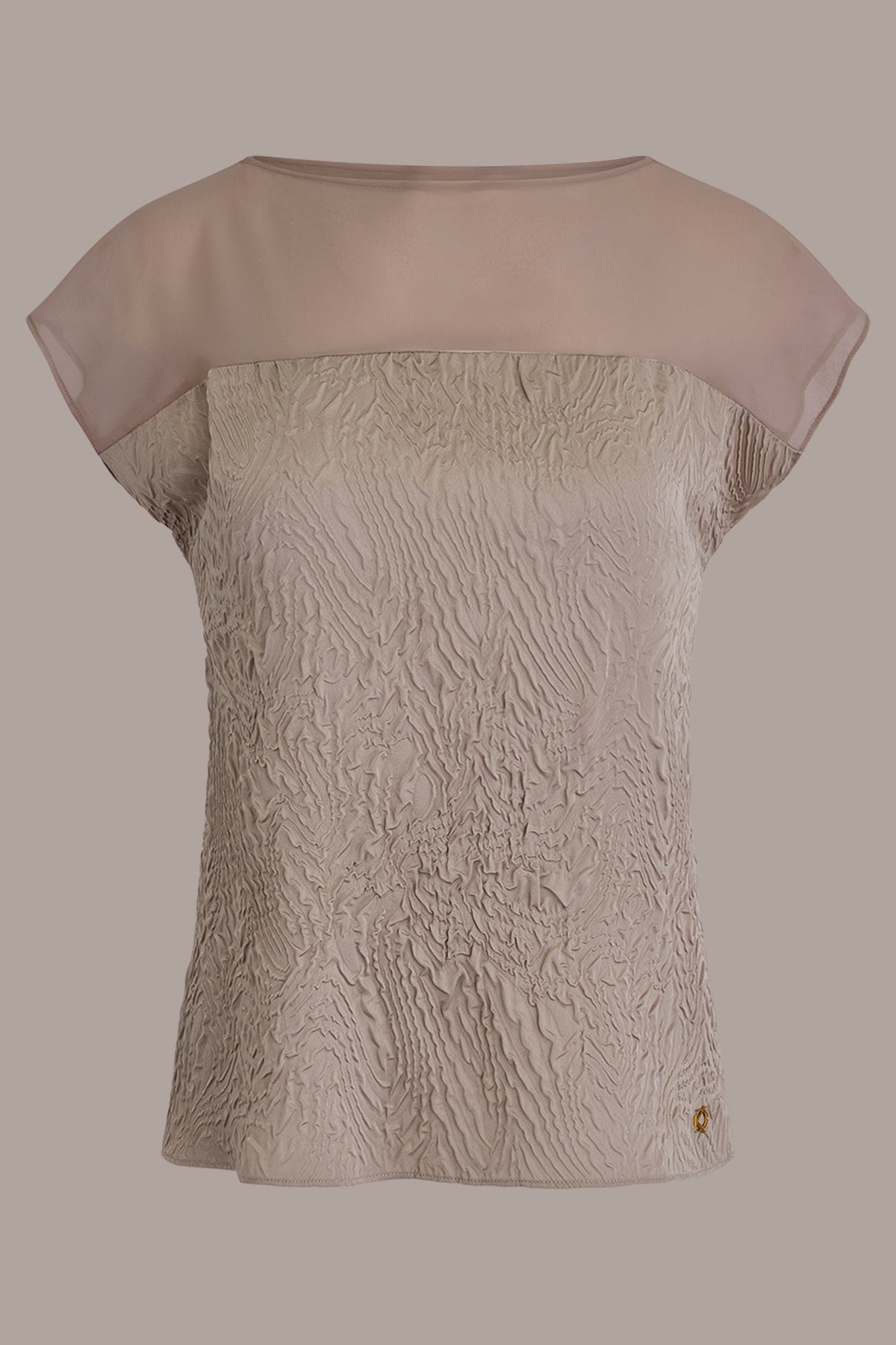 MESH AND JACQUARD BLOUSE - Turin