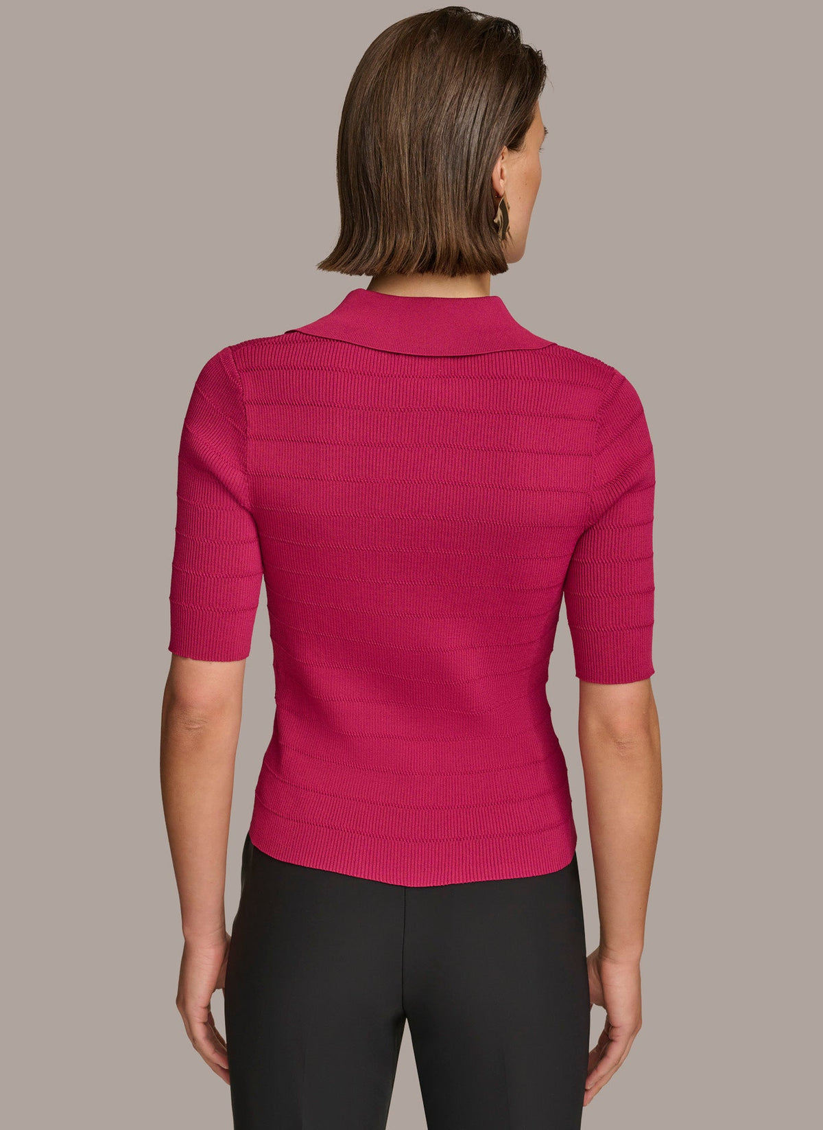 COLLAR BUTTON TOP - CACTUS FLOWER