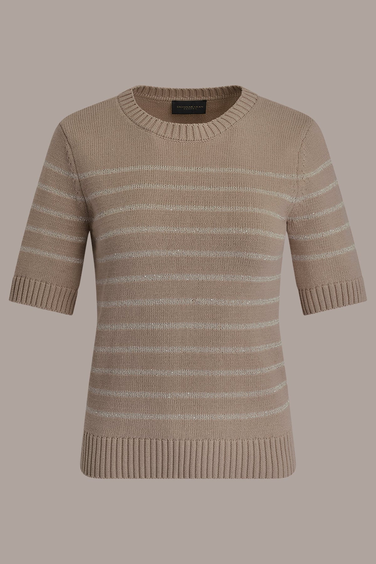 SEQUIN STRIPE SWEATER - Tuscan Grey