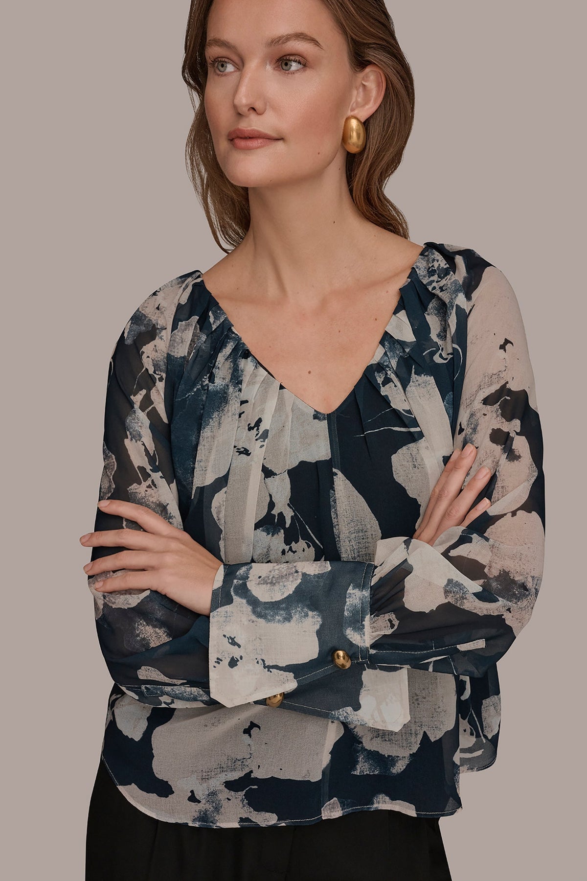 PRINTED CHIFFON TOP - Nightfall Multi
