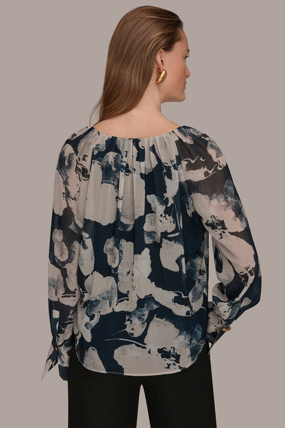 PRINTED CHIFFON TOP - Nightfall Multi