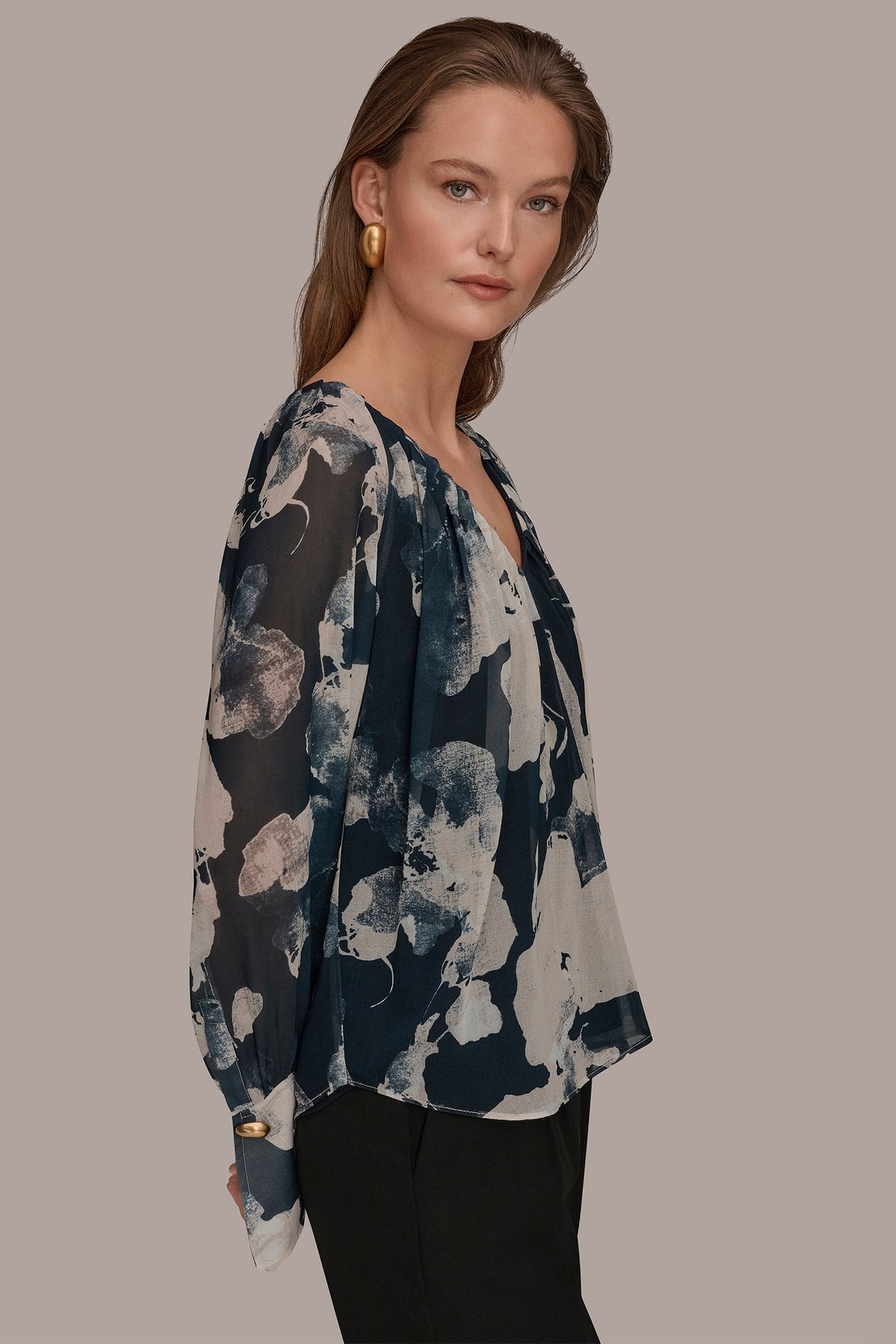 PRINTED CHIFFON TOP - Nightfall Multi