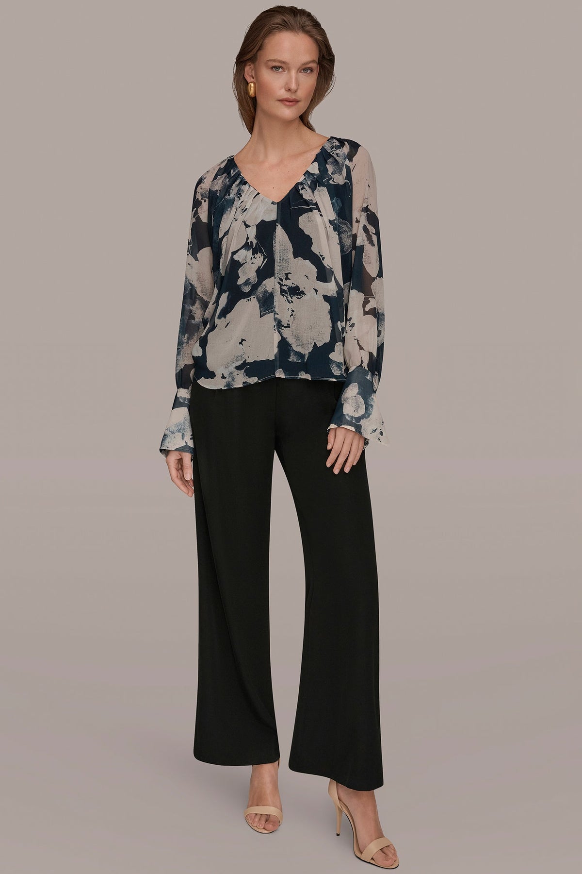 PRINTED CHIFFON TOP - Nightfall Multi