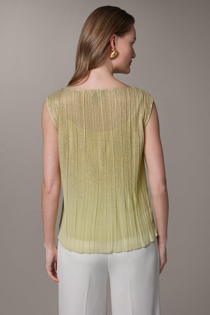 SLEEVELESS METALLIC BLOUSE - Citrus/Gold
