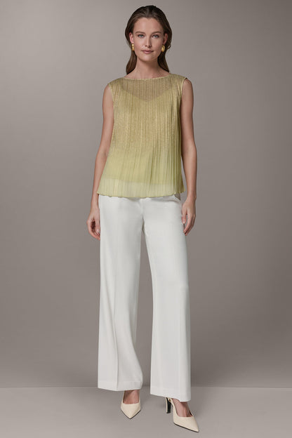 SLEEVELESS METALLIC BLOUSE - Citrus/Gold