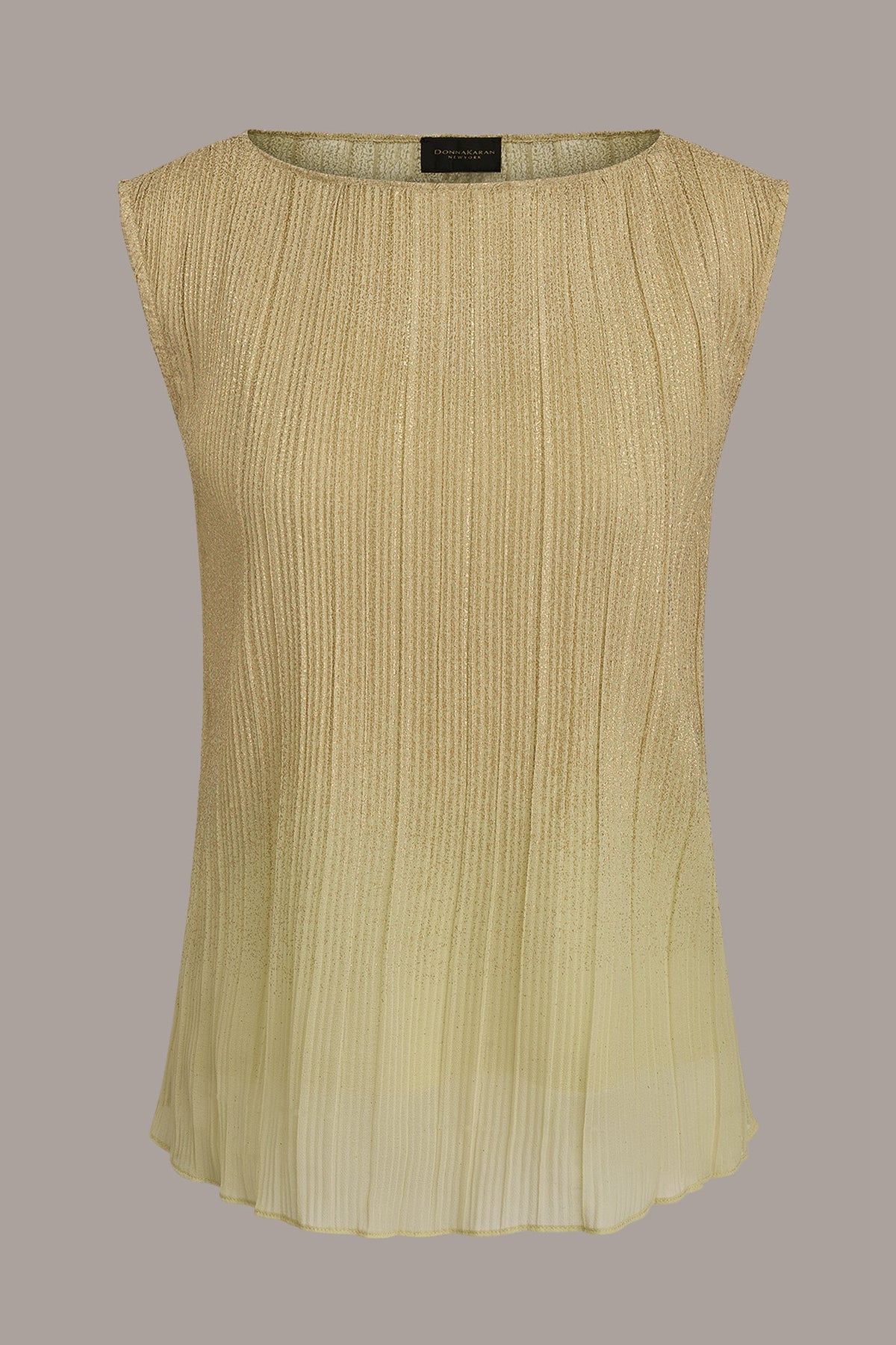 SLEEVELESS METALLIC BLOUSE - Citrus/Gold