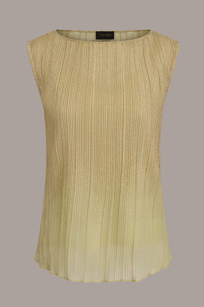 SLEEVELESS METALLIC BLOUSE - Citrus/Gold
