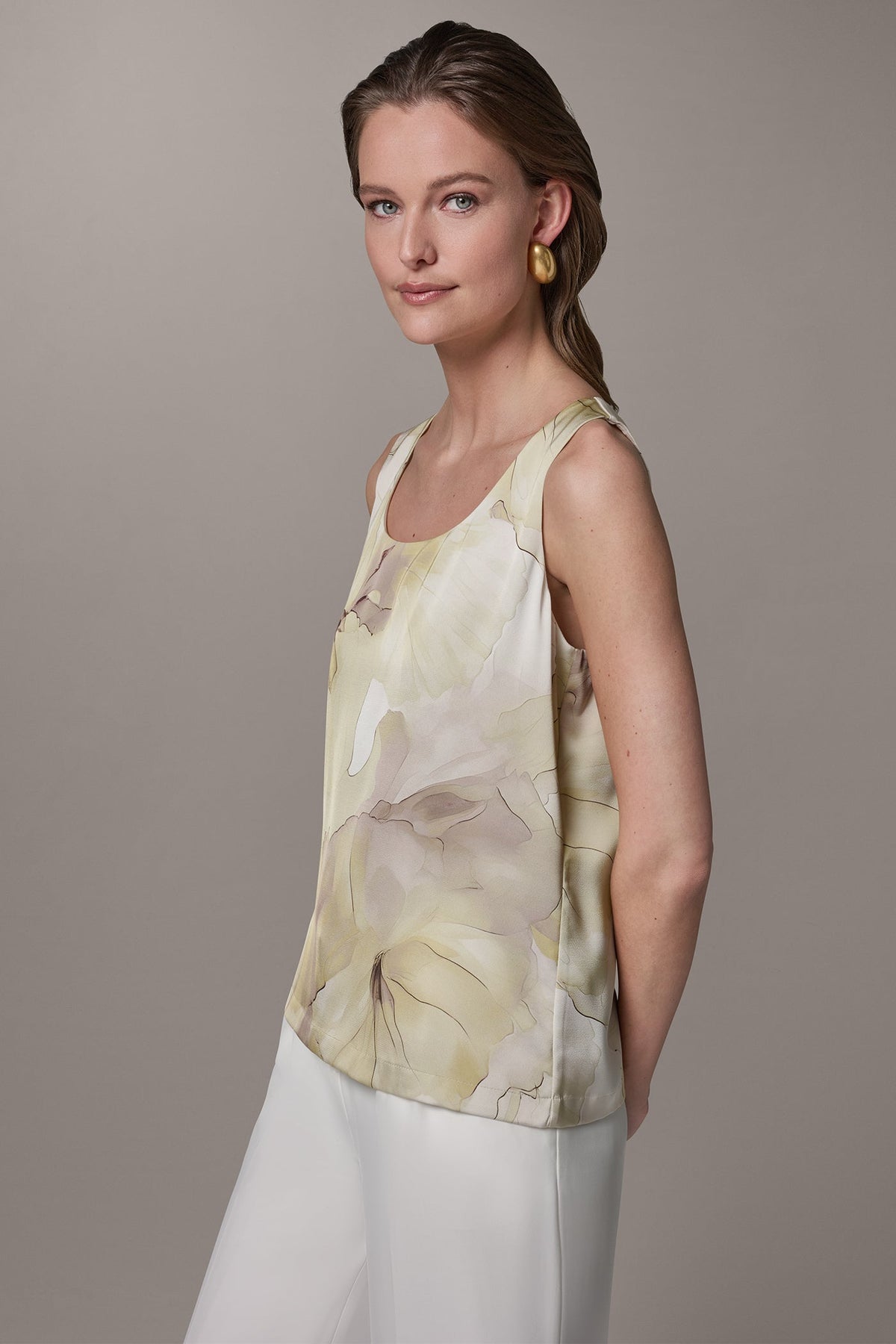 SLEEVELESS FLORAL CAMI - Citrus Multi