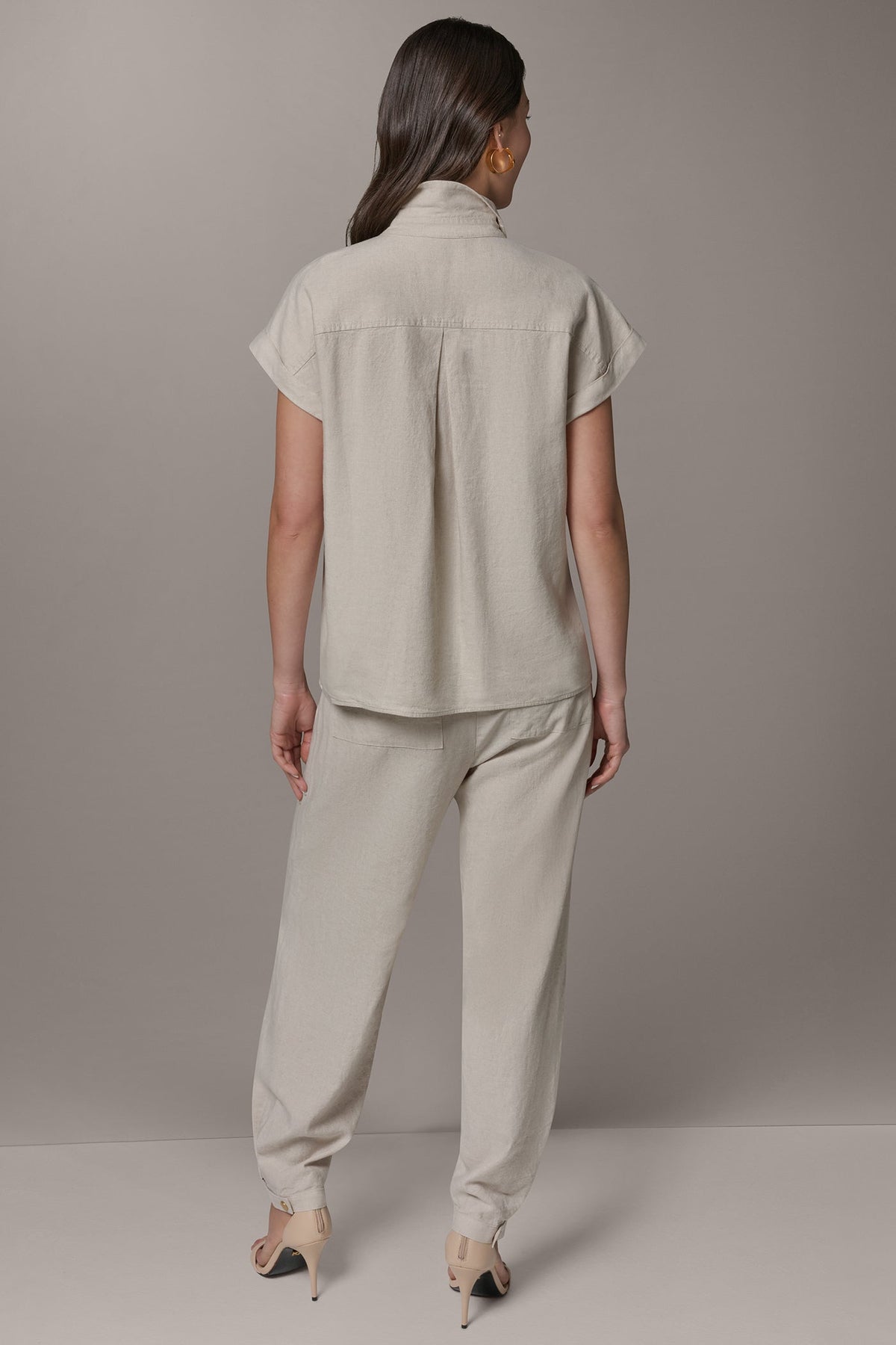 CAP SLEEVE CAMP SHIRT - Natural