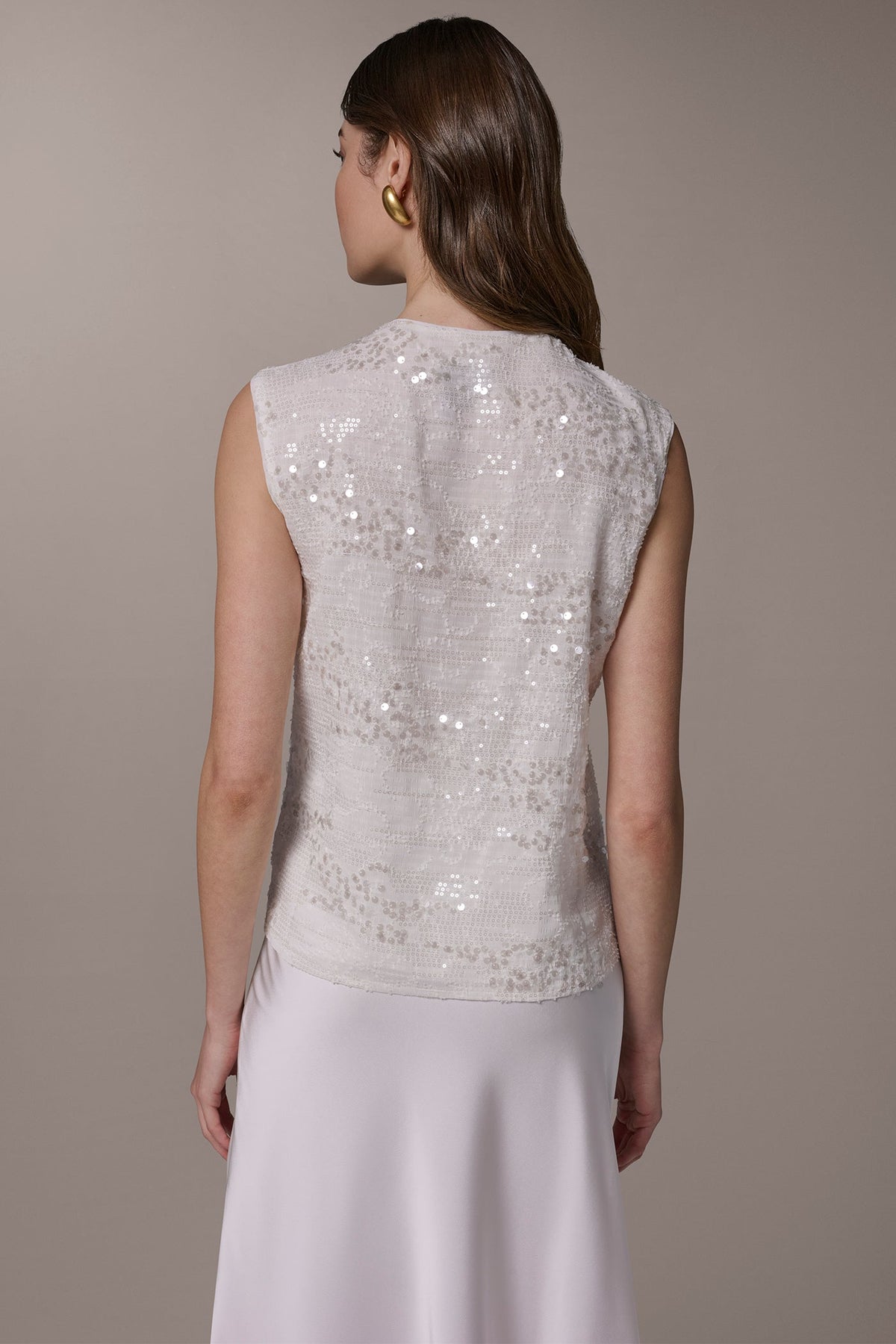 SEQUIN BLOUSE - Cream