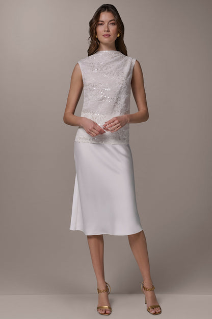 SEQUIN BLOUSE - Cream