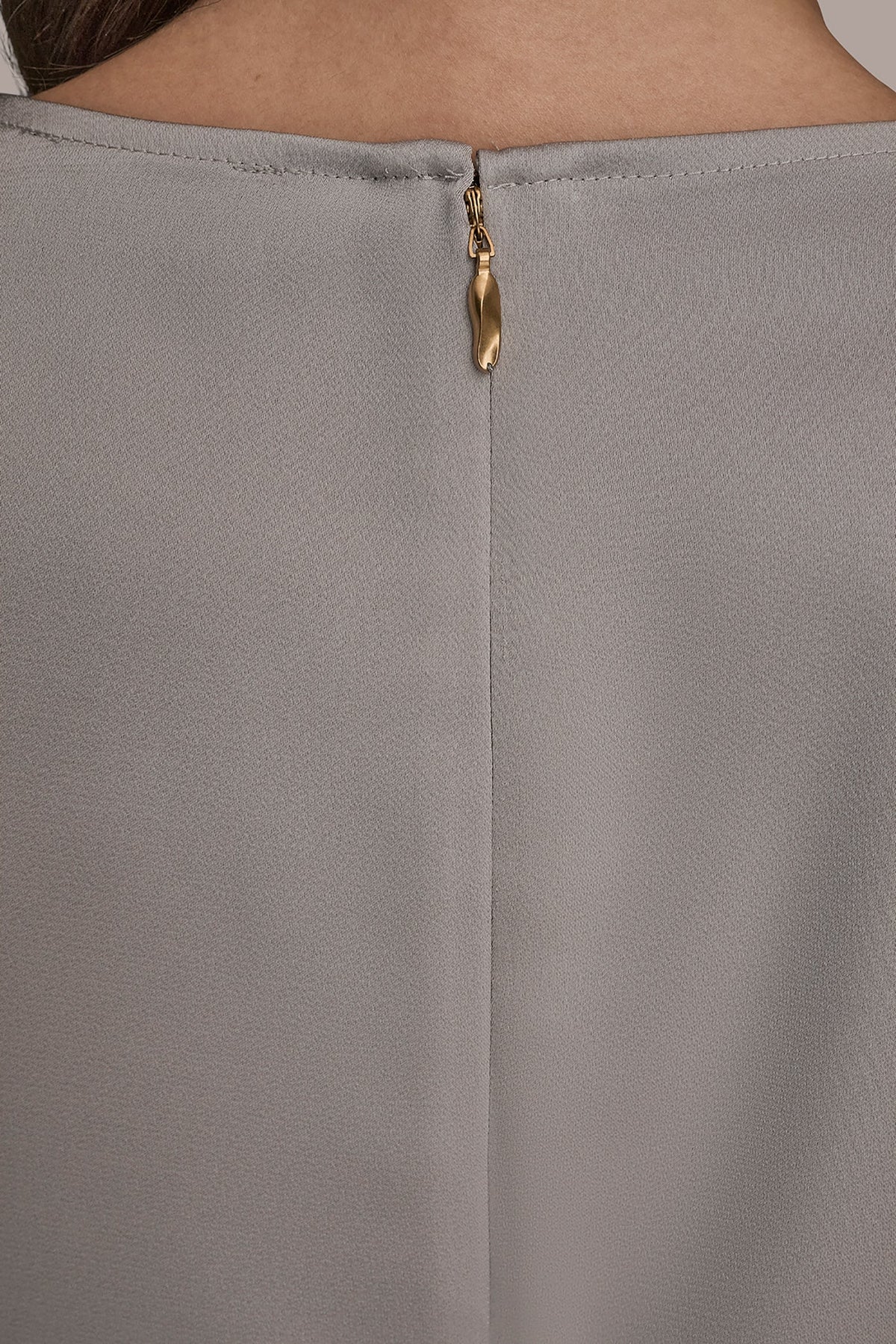 LONG SLEEVE DRAPE BLOUSE - VAPOR