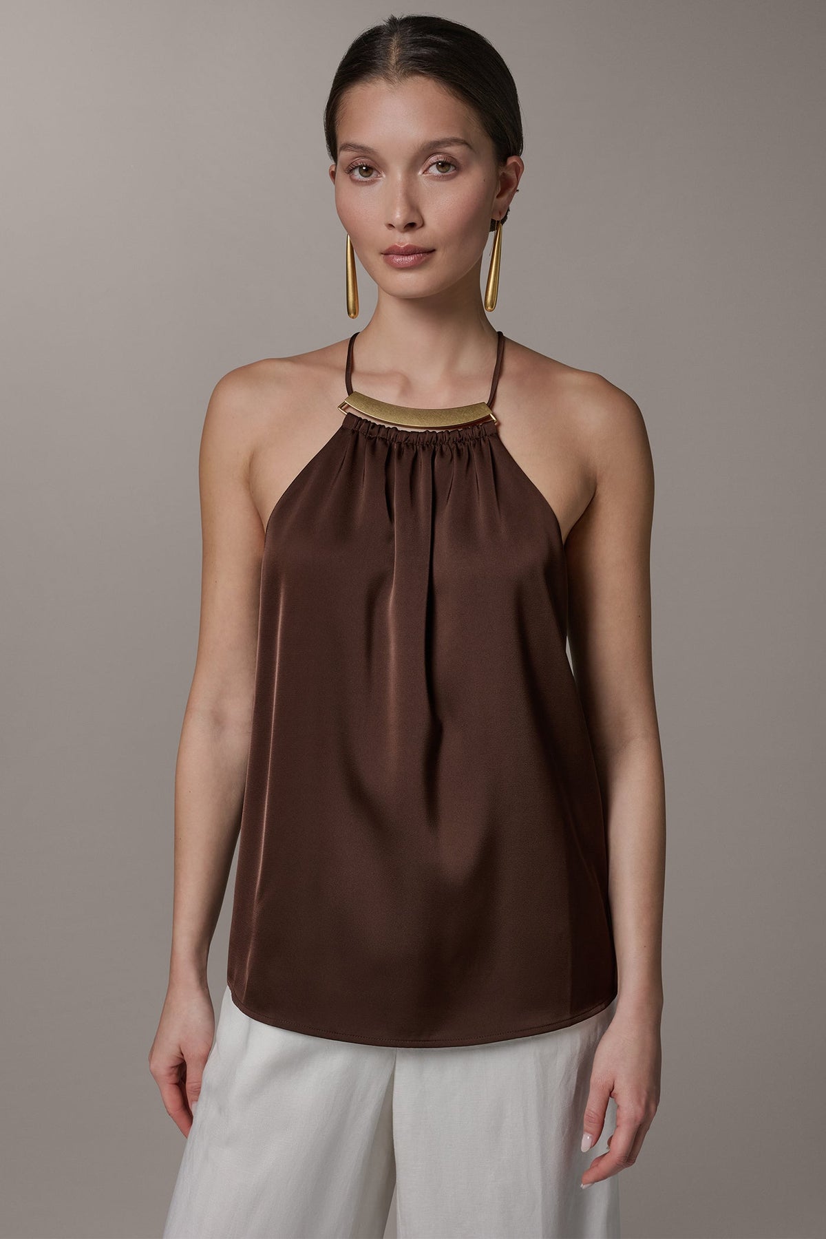 SLEEVELESS HALTER TOP - Canyon
