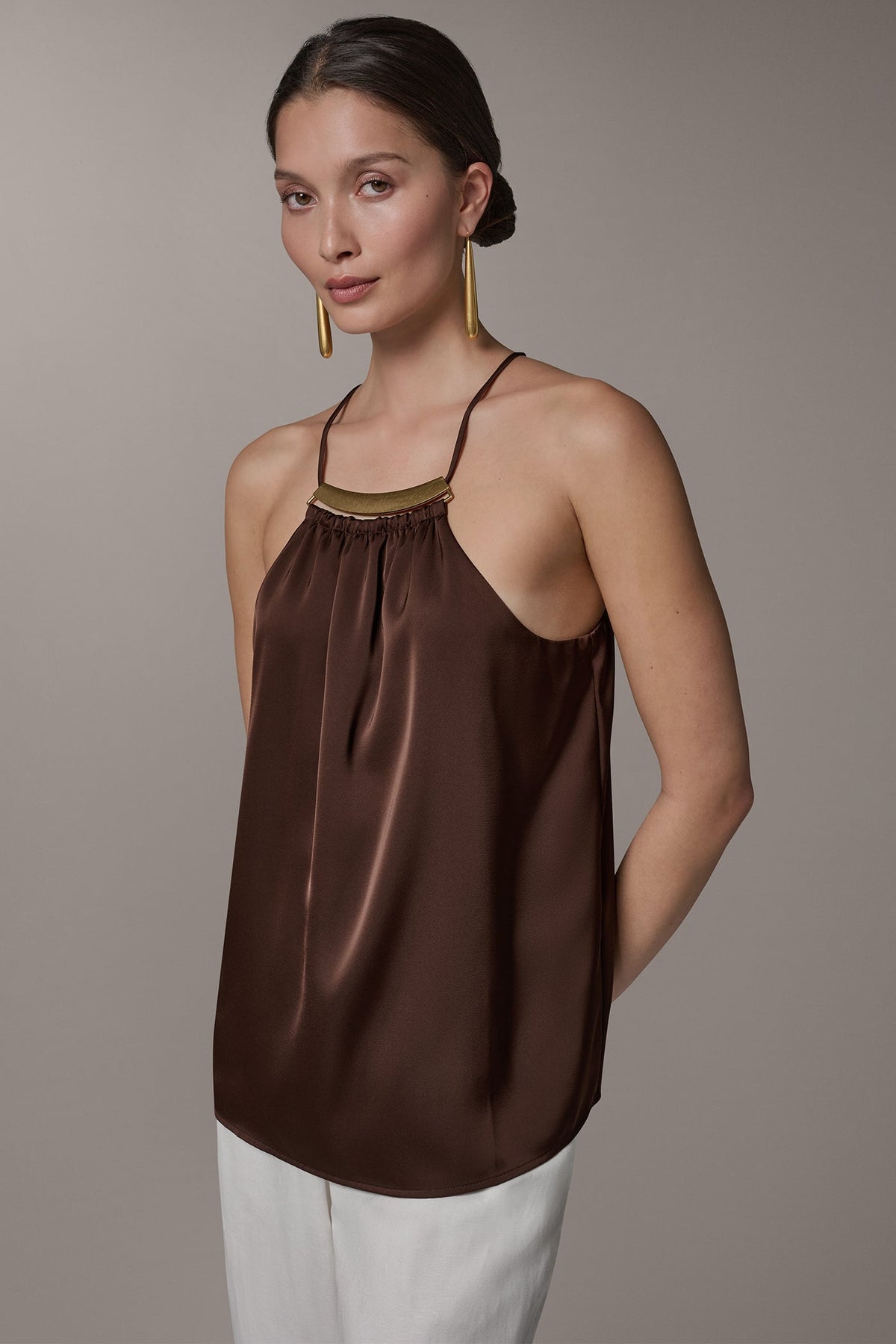SLEEVELESS HALTER TOP - Canyon