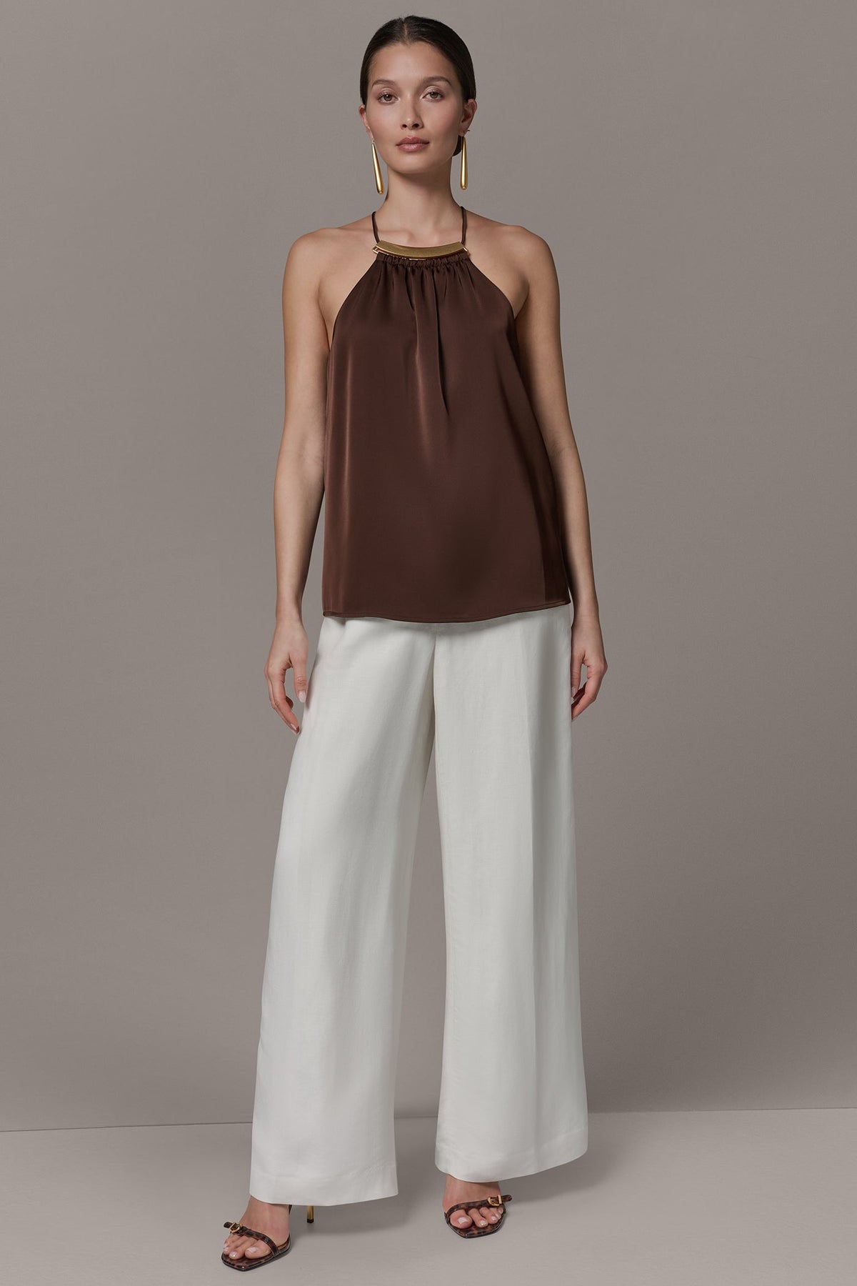SLEEVELESS HALTER TOP - Canyon