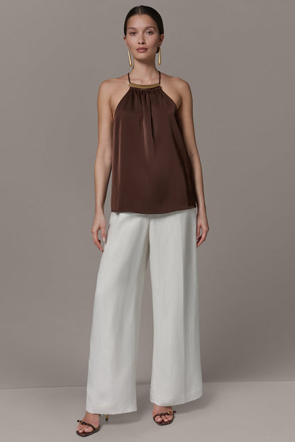 SLEEVELESS HALTER TOP - Canyon