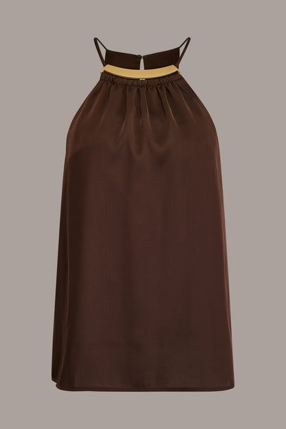 SLEEVELESS HALTER TOP - Canyon