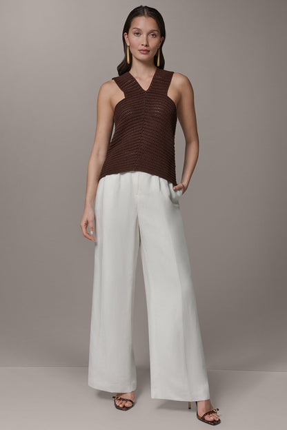 SLEEVELESS METALLIC SWEATER TANK - Canyon