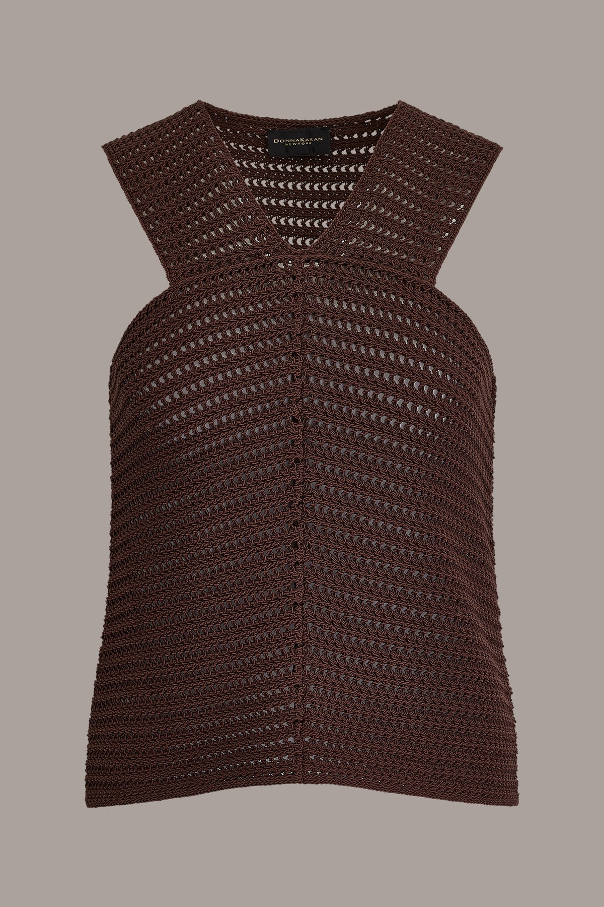 SLEEVELESS METALLIC SWEATER TANK - Canyon