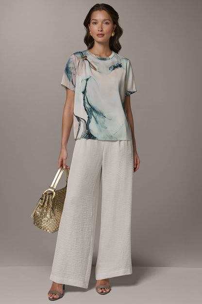 MARBLE GOLD-TONE EMBELLISHED SHOULDER TOP - Skylight Multi