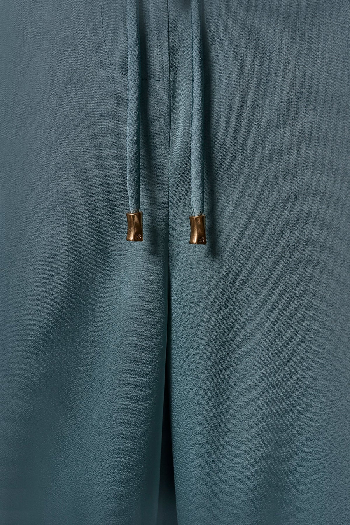SATIN HIGH-RISE WIDE-LEG PANT - Waterlily