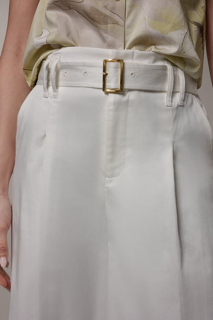 CROPPED EXTRA HIGH-RISE WIDE-LEG PANT - Cream
