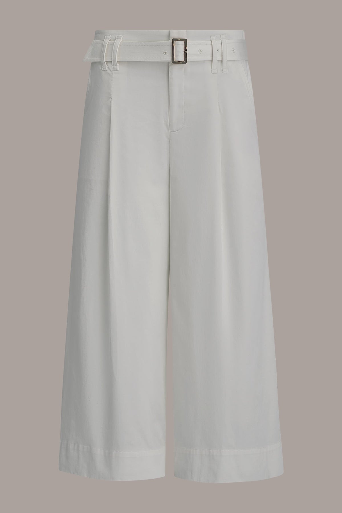 CROPPED EXTRA HIGH-RISE WIDE-LEG PANT - Cream