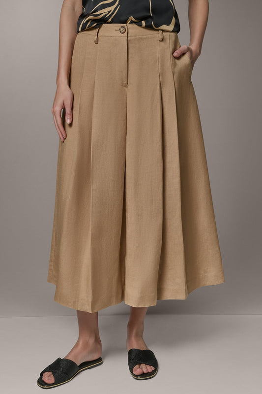 EXTRA HIGH-RISE WIDE-LEG CULOTTE - Fawn