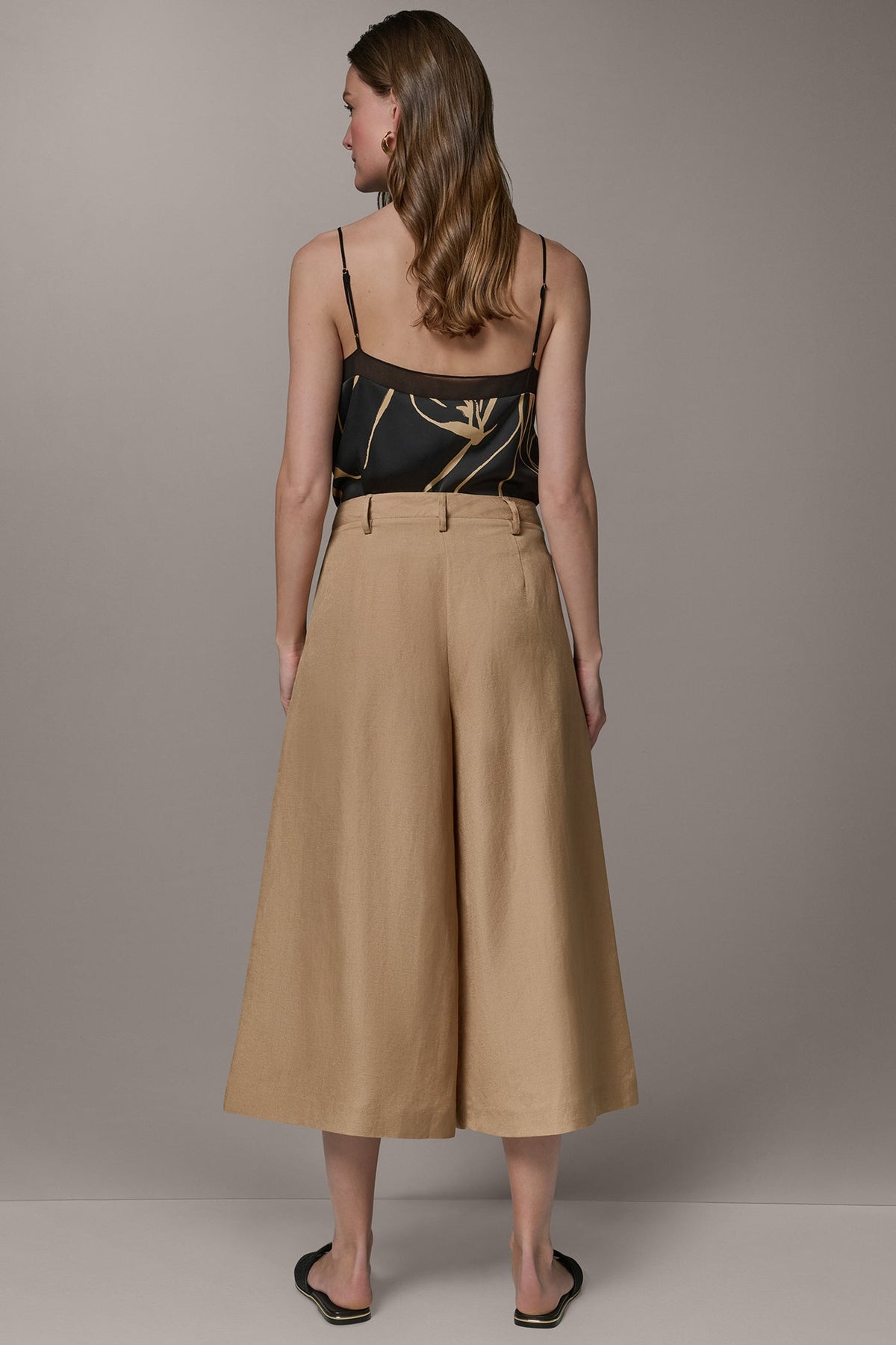 EXTRA HIGH-RISE WIDE-LEG CULOTTE - Fawn