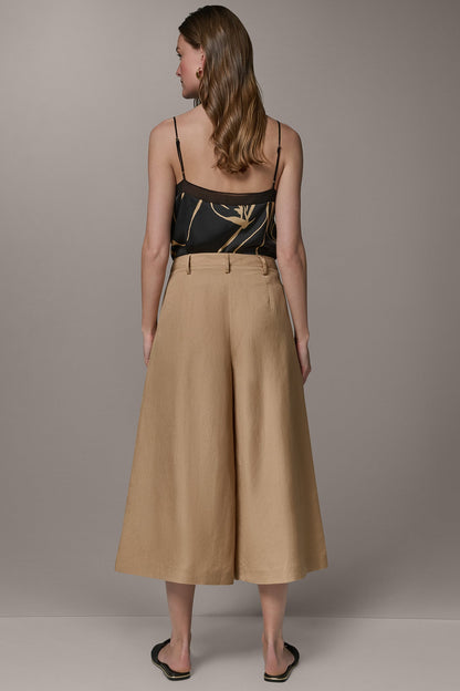 EXTRA HIGH-RISE WIDE-LEG CULOTTE - Fawn