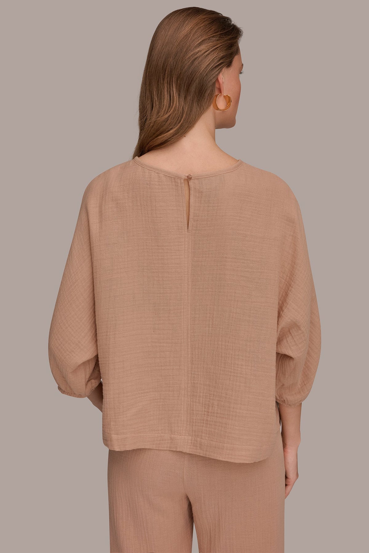 3/4 SLEEVE TWIST CUFF BLOUSE - Umbria