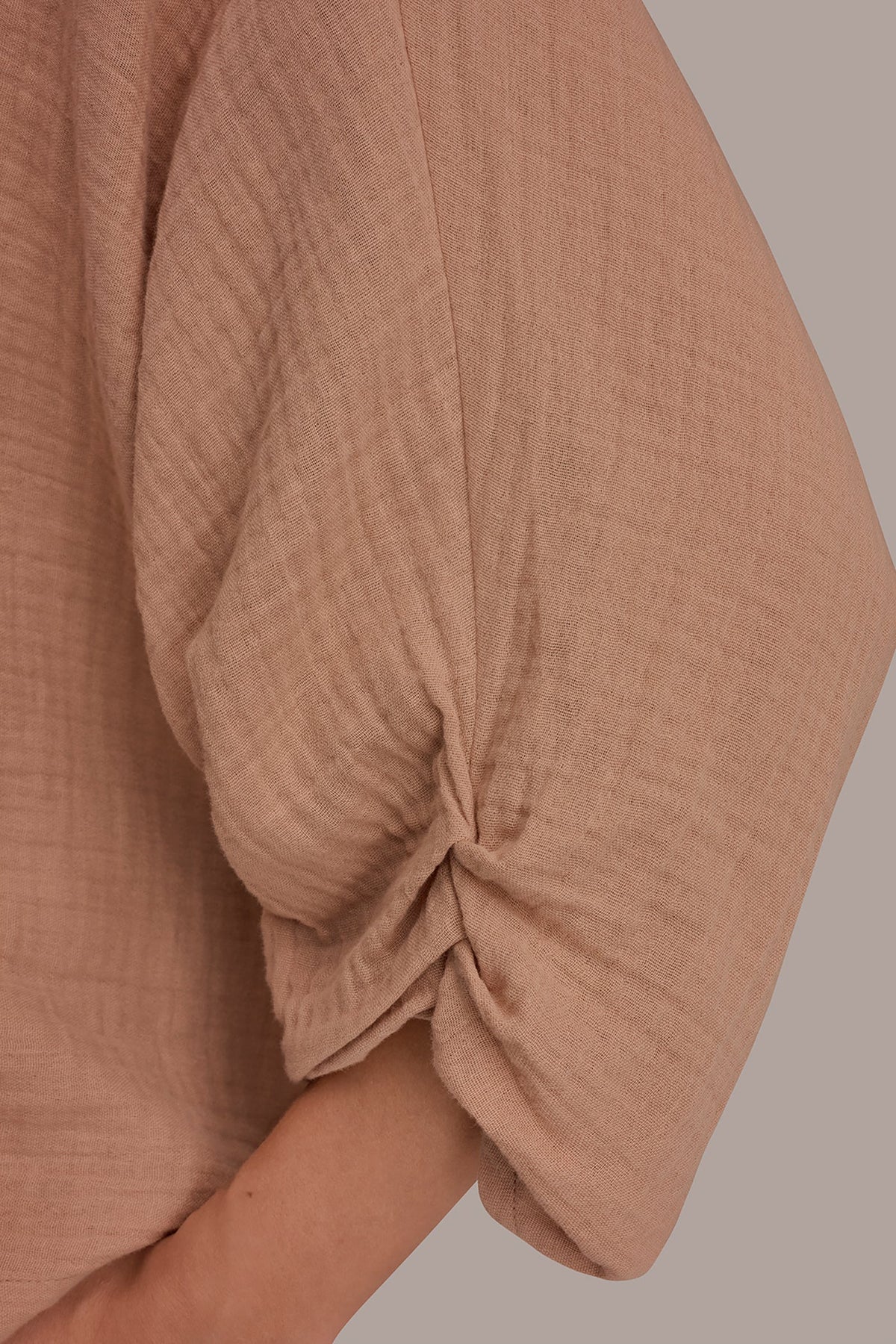 3/4 SLEEVE TWIST CUFF BLOUSE - Umbria