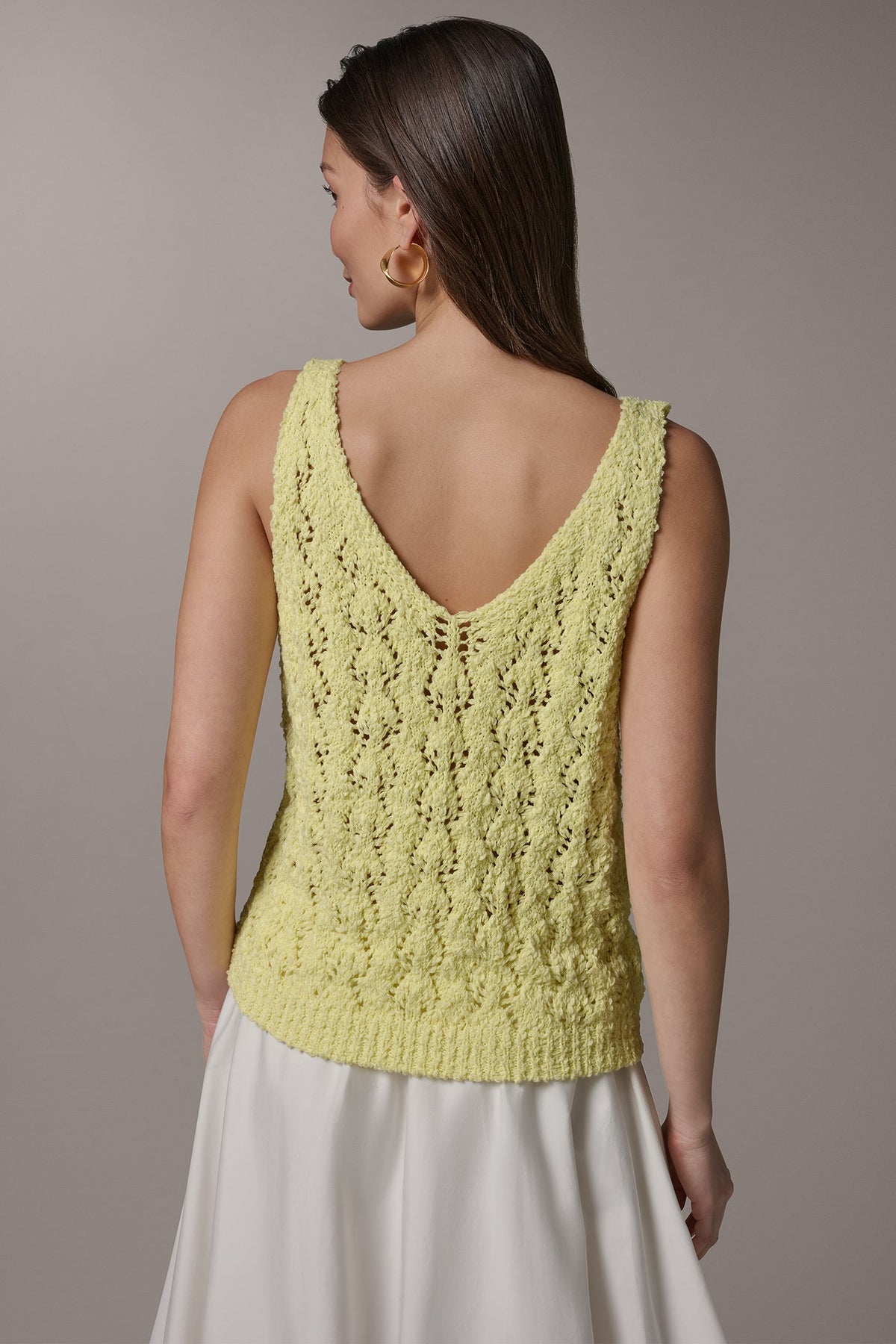 SLEEVELESS SWEATER TANK - Limoncello