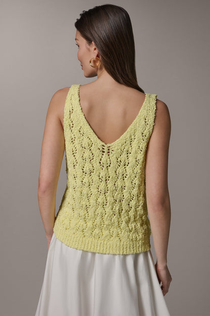 SLEEVELESS SWEATER TANK - Limoncello