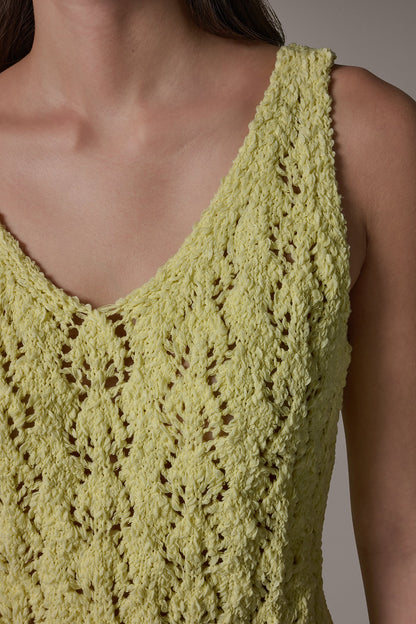 SLEEVELESS SWEATER TANK - Limoncello