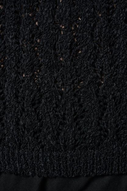 SLEEVELESS SWEATER TANK - Black