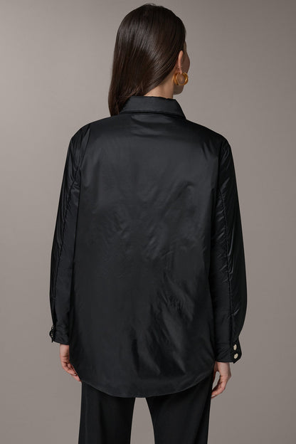 LONG SLEEVE SHIRT JACKET - Black