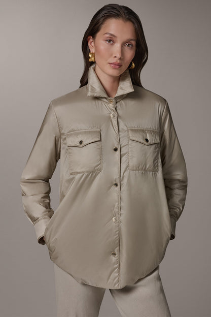 LONG SLEEVE SHIRT JACKET - Sandstone