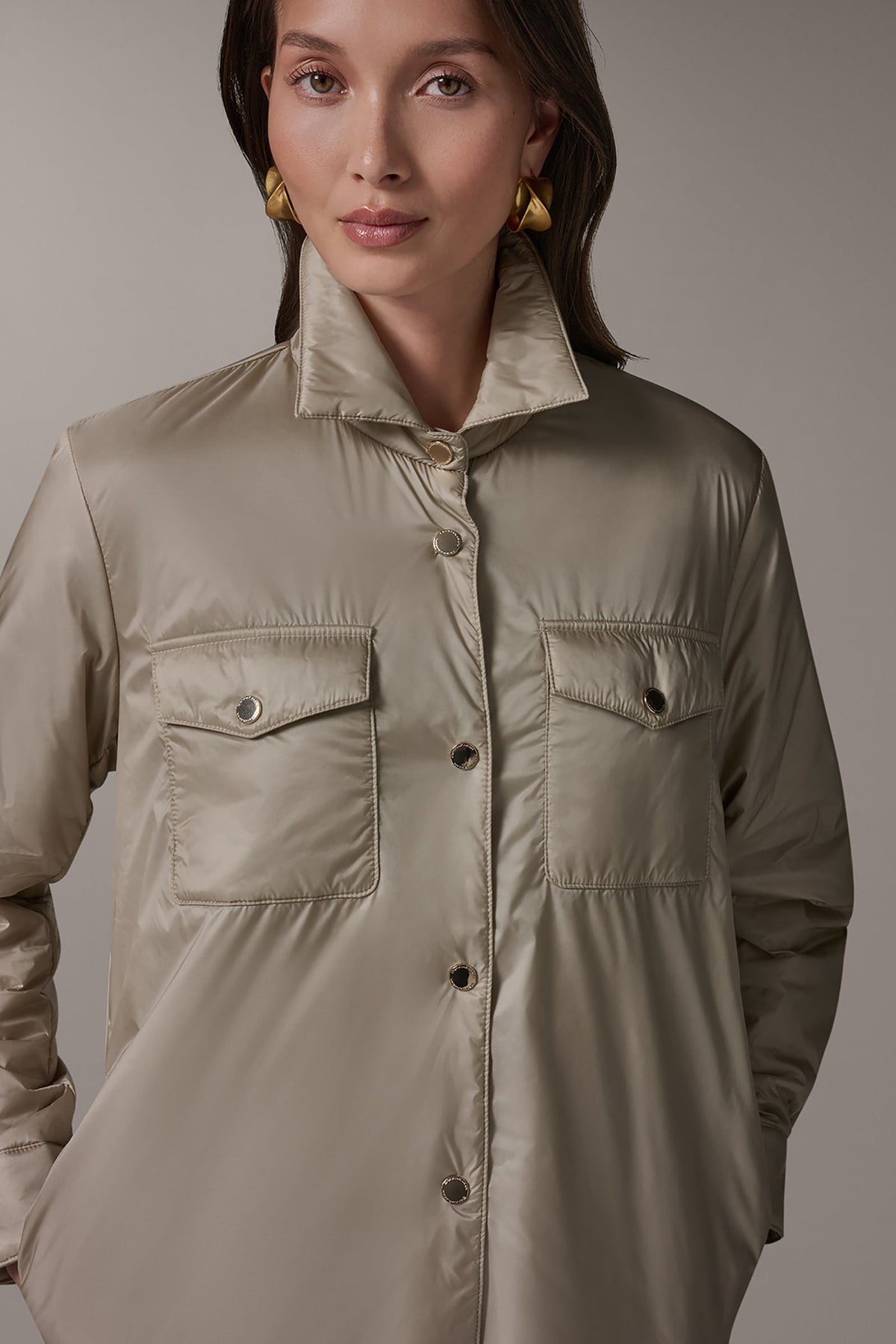 LONG SLEEVE SHIRT JACKET - Sandstone
